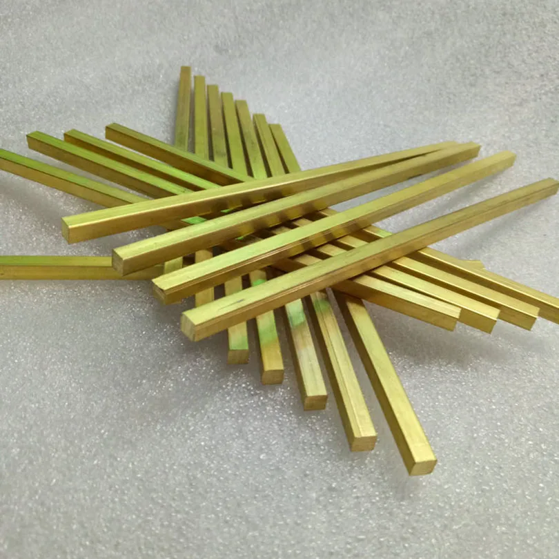 1Pcs  Brass Square Stick Rod Solid Bars Length 500mm  Brass Cube Block 3x3~20x20mm