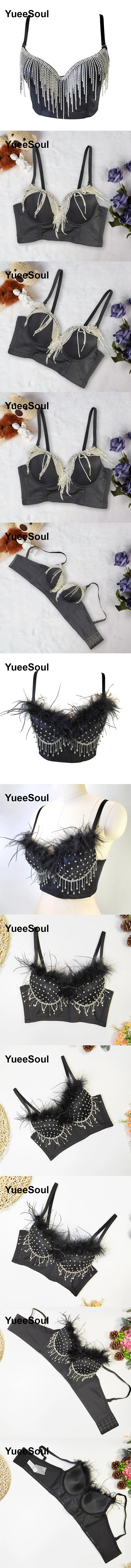 Black Y2K Tops White Rhinestone Sequins Tassel Slim Crop Top New Gothic Party Club Wedding High Street Sexy Corset Top Camis