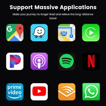 Binize Wireless CarPlay Dongle & Wired Android Auto CarPlay Dongle USB Adapter for Modified Android Car Screen Mirroring