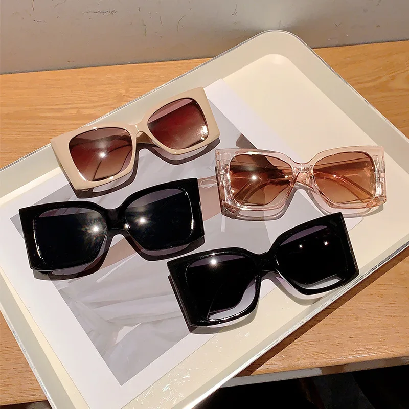 Big Frame Cat Eye Butterfly Sunglasses Women Vintage Trendy Sun Glasses Punk Oversized Luxury Brand Designer Sexy Wide Leg Shade