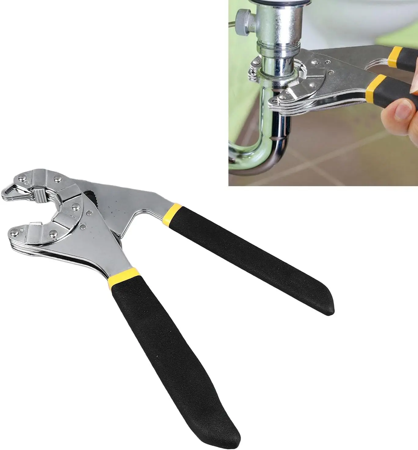 6/8 Inch Multifunctional Adjustable Universal Wrench External Hex Torque Wrench High Carbon Steel Sawtooth Repair Tool