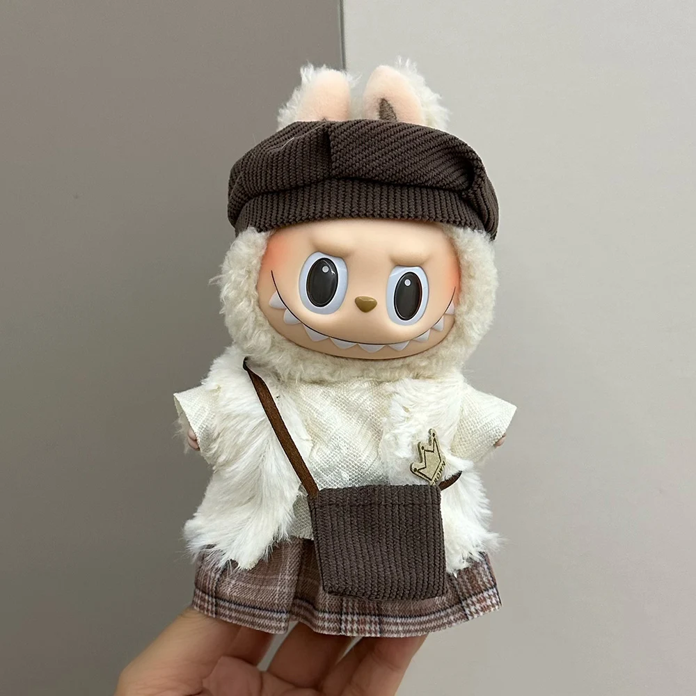 Dla 15-17cm Ropa labubu ubranka dla dzieci strój spódnica zestaw urocza zabawka do przebierania dla labubu Akcesoria