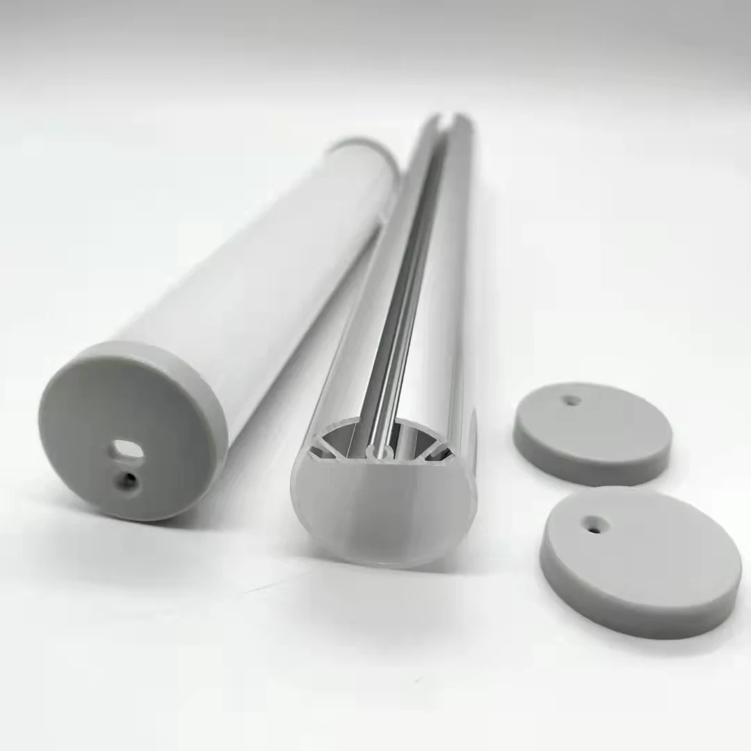 1m/pcs High quality round aluminum channel diameter 30mm suspended aluminum LED profile for pendant linear light Housing
