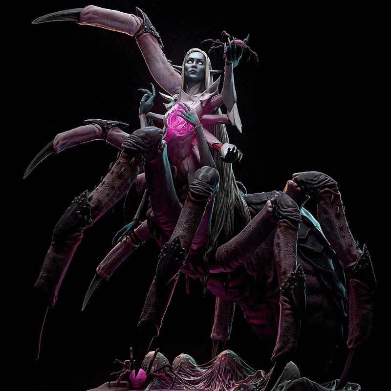 

60 мм 85 мм 105 мм Паук Ведьма Смола Модель Рисунок Gk Микро Миниатюрная 3d Печатная Белая Модель Игрушки Несобранный И Неокрашенный Комплект