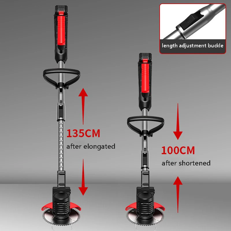 Household Charging Telescoping Grass Trimmer Electric Lawn Mower Light Weight Lithium Wireless Battery Power Weed Whacker