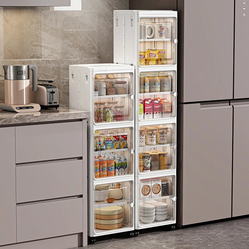 Bathroom foldable slit cabinet, bathroom storage cabinet, light luxury shelf, toilet side floor-standing storage cabinet