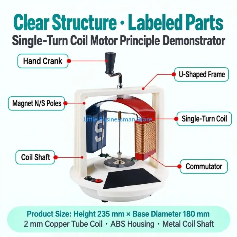Single Coil Electromagnetism Teaching Aid for Motor Principle Demonstration M76A