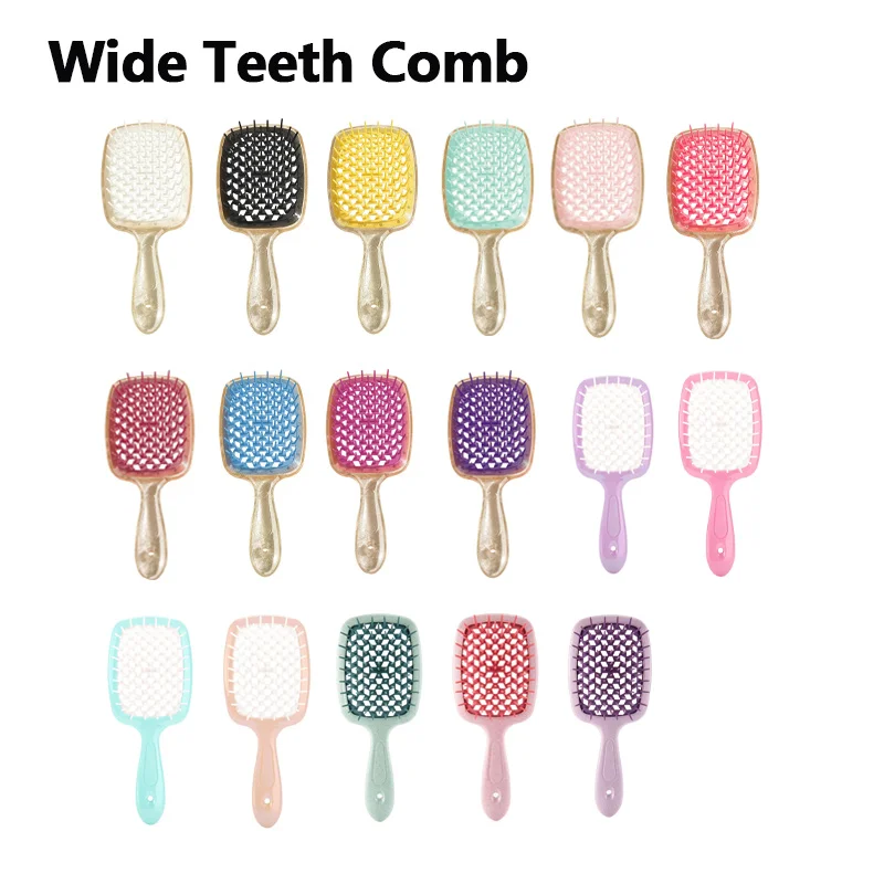 1Pc Air Cushion Comb Tangled Hair Comb Detangling Hair Brush Massage Combs Hollow Out Wet Curly Hair Brushes Barber Styling Tool