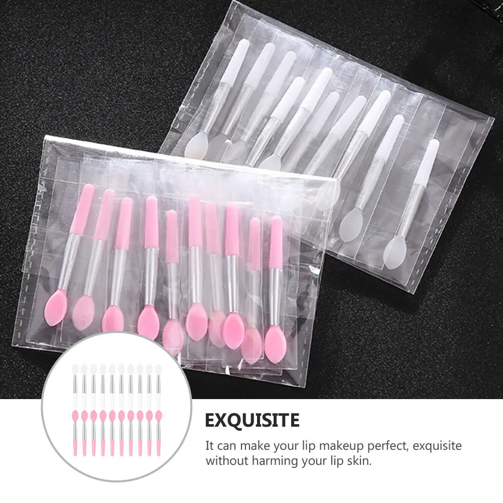 20Pcs Silicone Lip Brush Soft Smooth Lipstick Applicator Makeup Tool Professional Beauty Salon Use Lip Brush Lipstick Applicator