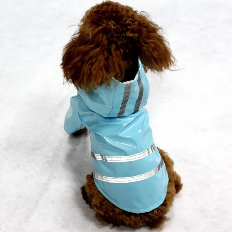 Summer Outdoor Puppy Pet Rain Coat S-XL Hoody Waterproof Jackets PU Raincoat for Dogs Cats Apparel Clothes Wholesale view 5