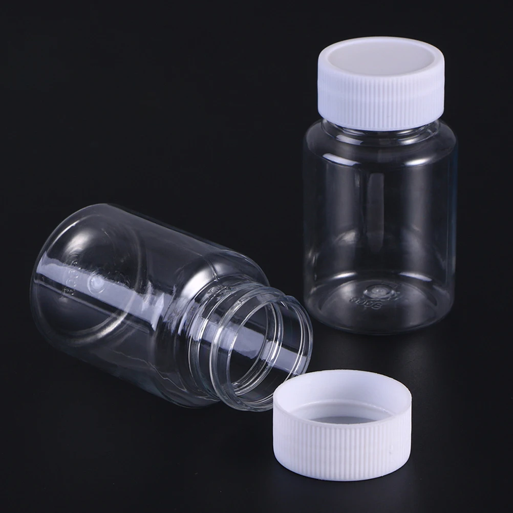 

22pcs 80Ml Clear Plastic Bottles Travel Liquid Containers With Lids Capsules Carrying Organizer Medicine Storage