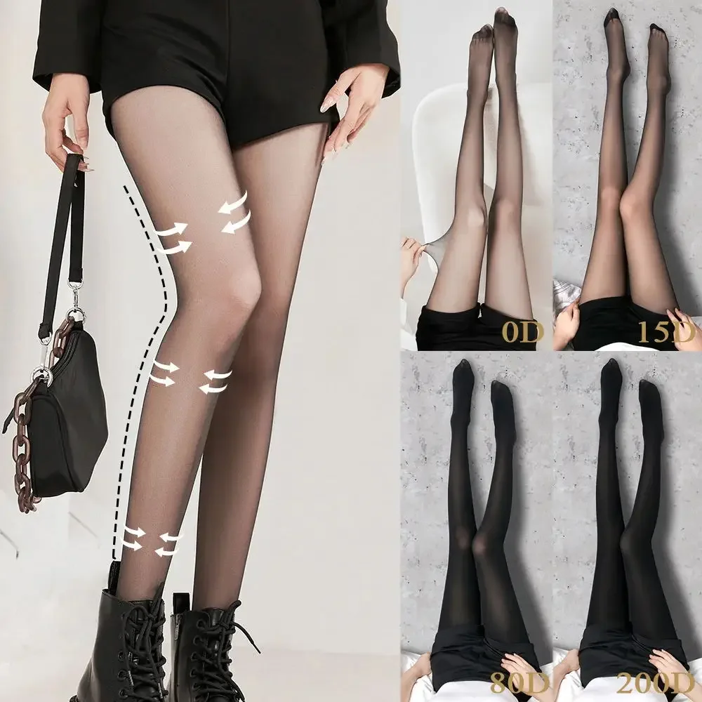 Black Stockings Leggings Women Silk Sexy Pantyhose Hosiery Sheer Tights Slim Breathable See Through Anti-hook Ultra Thin Bottom