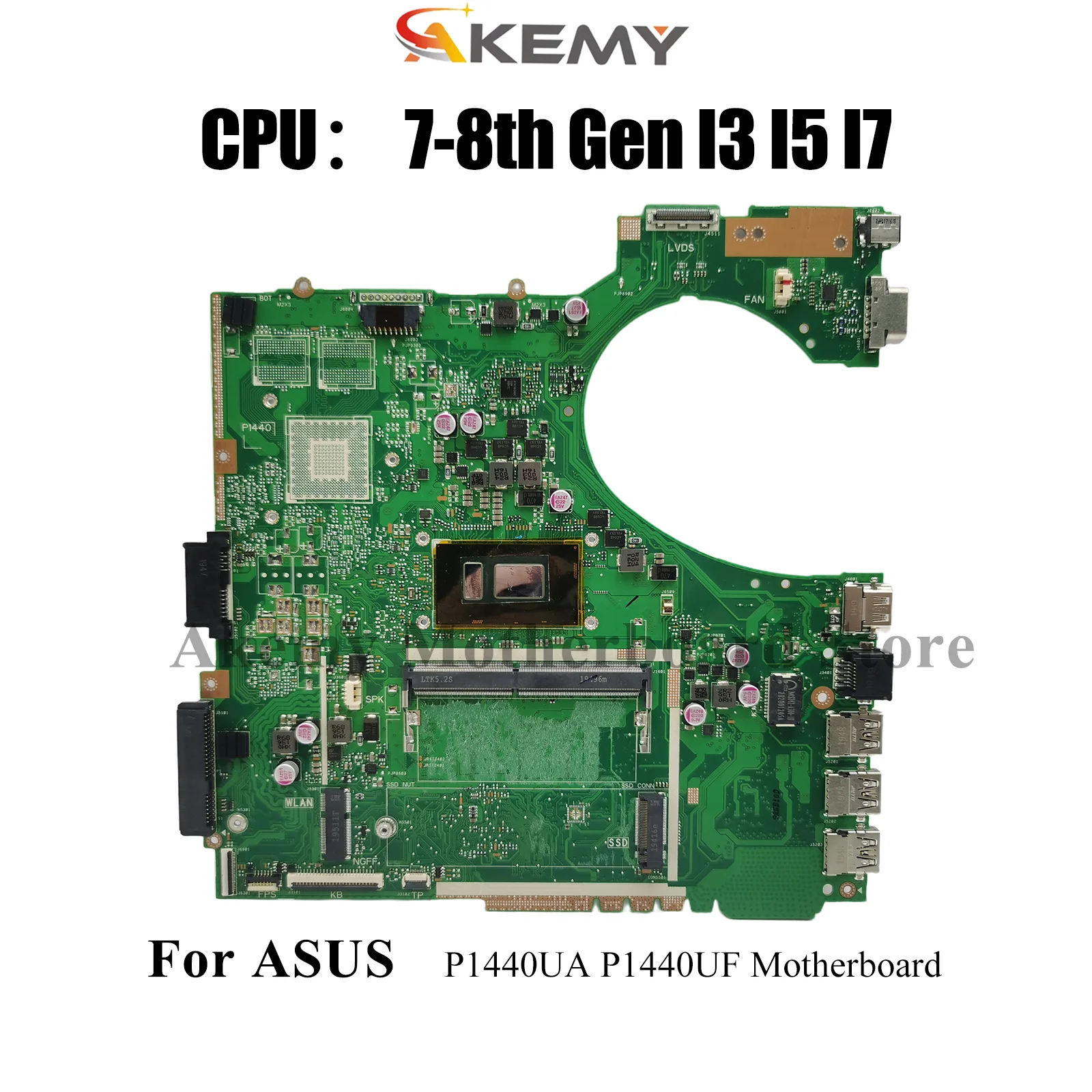 

P1440UA Laptop Motherboard For ASUS ProArt P1440UF P1440U P1440UA Notebook Mainboard With I3 I5 I7 CPU 100% tests OK fast ship