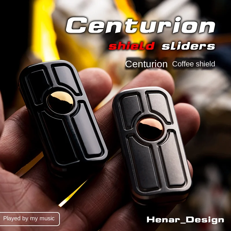 

WANWU EDC Centurion Shield Sliders Hand Spinner Cool Gadgets Metal Push Slider EDC Toy