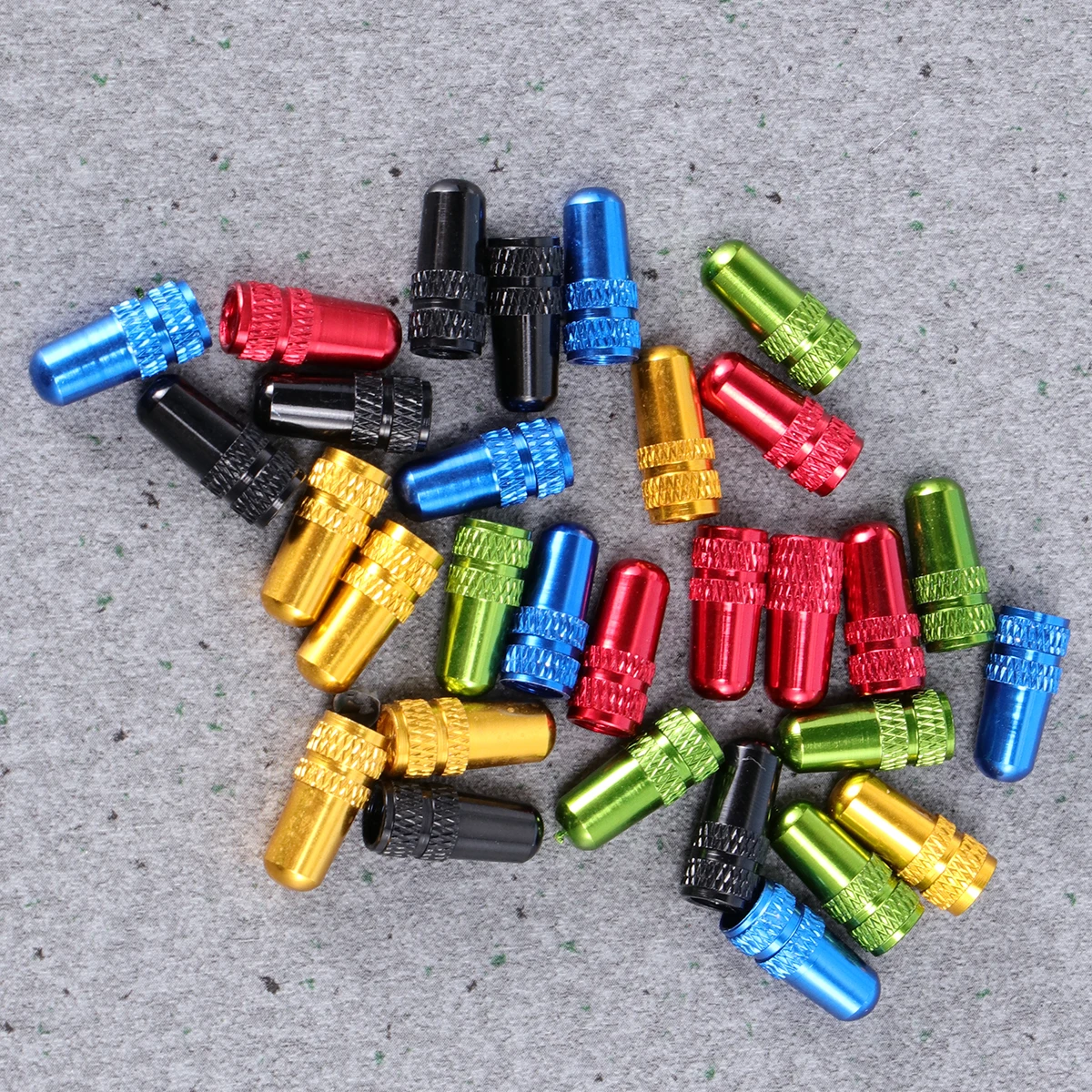 

30pcs Anodized Aluminum Alloy Bike Tire Caps Dust Covers French Style Valve Caps Lightweight Durable Easy Install Direct