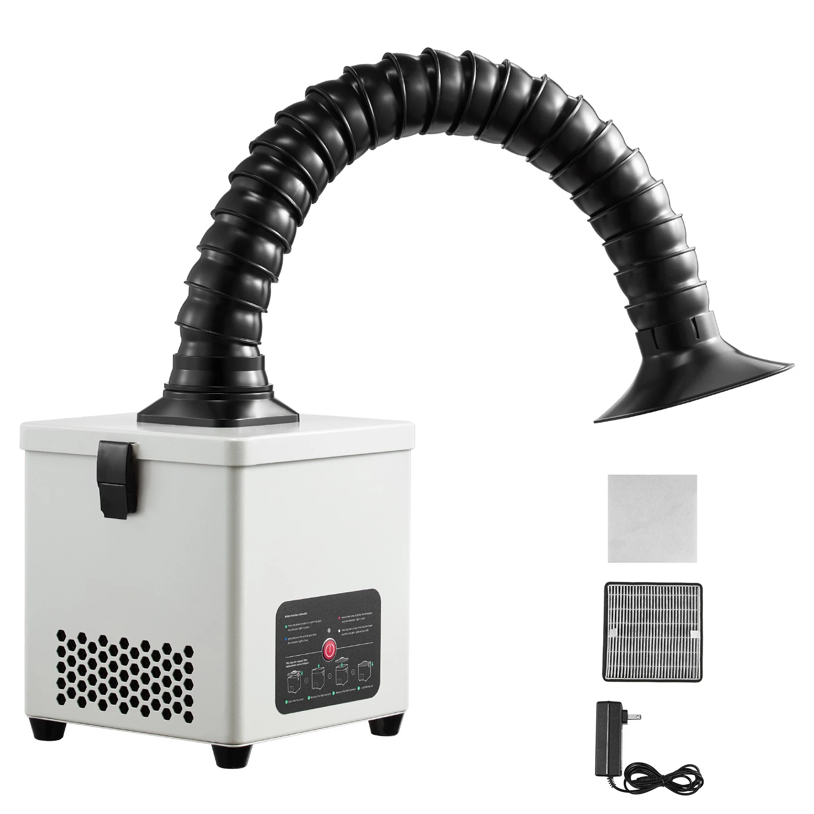 SucceBuy Solder Fume Extractor 3-Stage Filtration Soldering Smoke Absorber with 180 m³/h Suction & 3-Level Airflow for Soldering