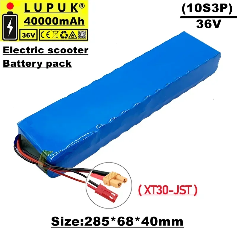 

Pack de Batteries Lithium-Ion 10S3P, 36V, 40ah, 42V,18650,pour vélo électrique,voiture,moteur de Scooter, avec BMS 20a, 350/600W