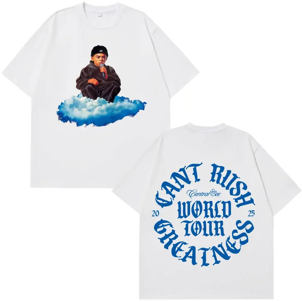 Central Cee NÃO PODE RUSH GREATNESS World Tour Merch 2025 Camiseta Vintage Camisetas de grandes sões Hasuais