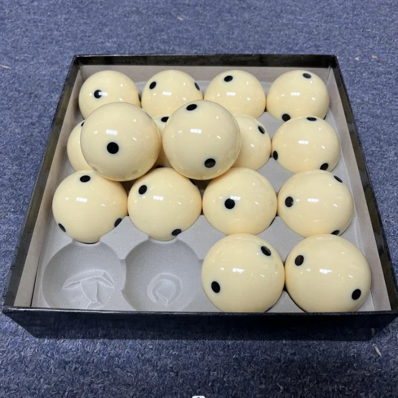 Wholesale resin 57.2mm black dots billiard pool cue ball for sale