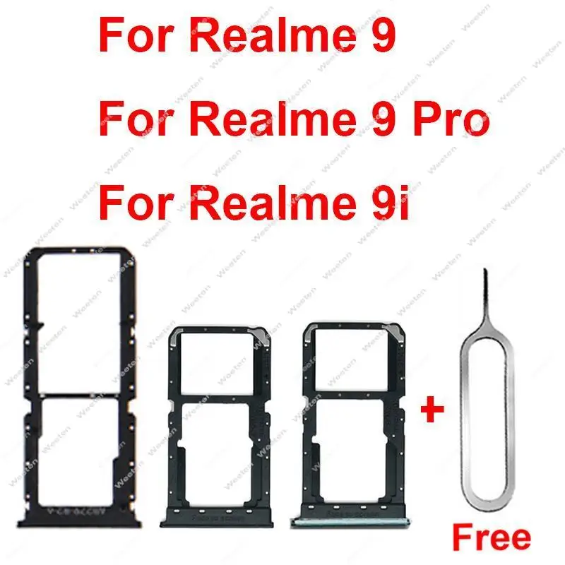 Sim Card Tray For Realme 9 9 Pro 9i 4G 5G Dual SIM Card Slot Holder   Card Adapter Replacement Reapir Parts