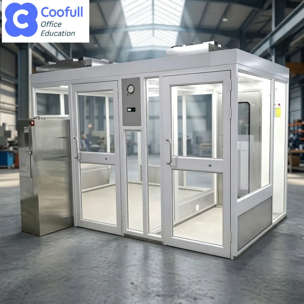 COOFULL Modular Cleanroom System Prefabricated Clean Room Panel Wall Ceiling HEPA Filter FFU for GMP Laboratory Food Factory