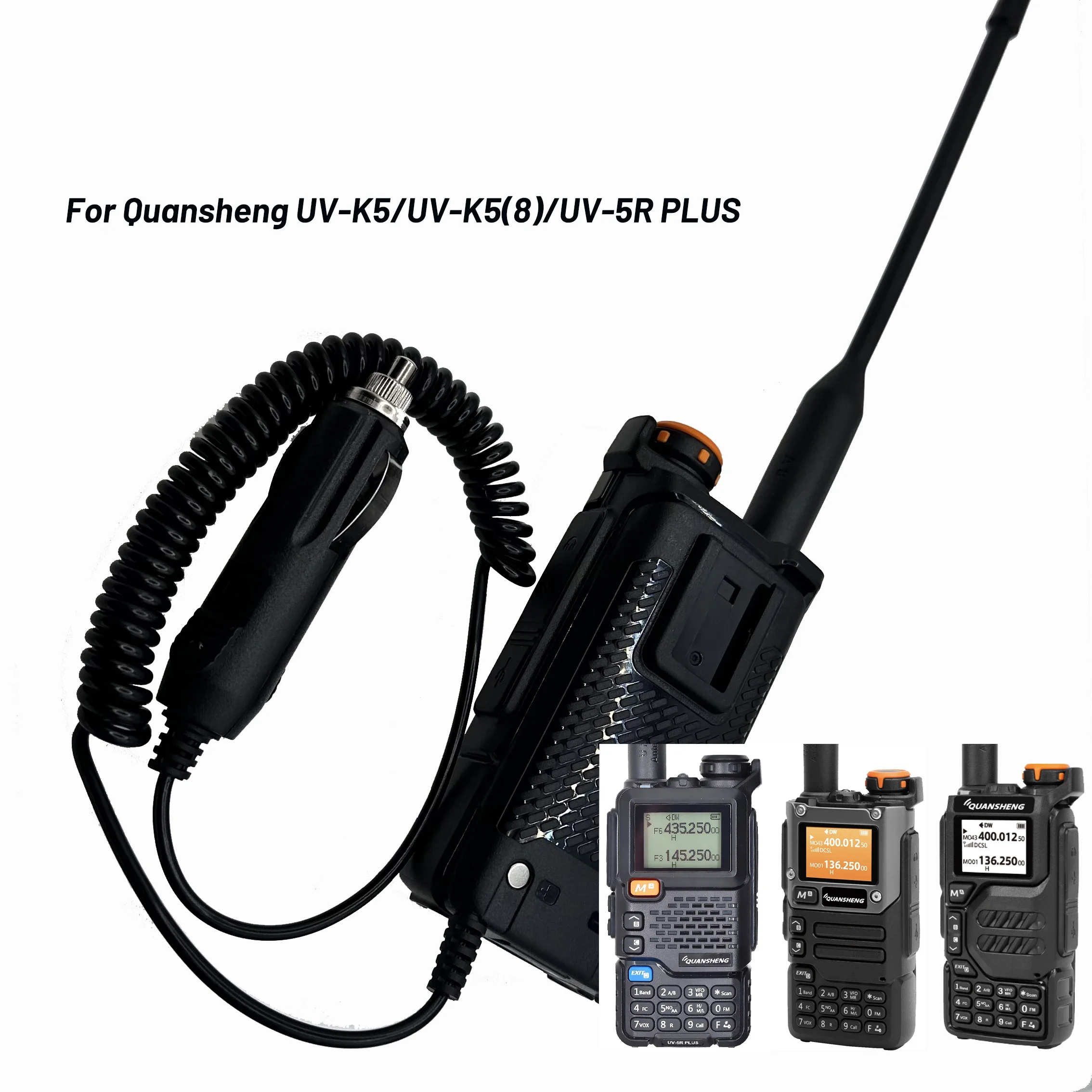 Quansheng-eliminador de batería para walkie-talkie, cargador de coche Universal de 12V/24v, para UV-K5, UV-k5(8), UV-5R PLUS