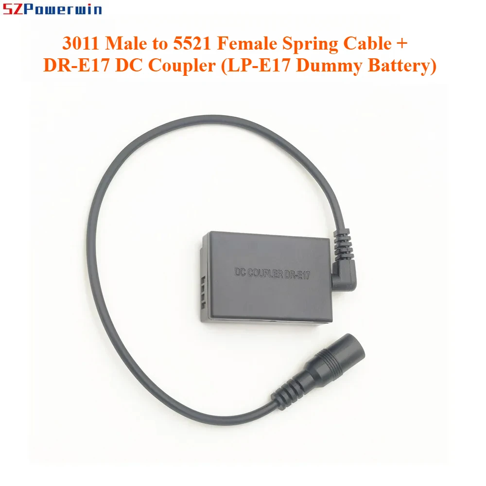 كابل USB + كابل الربيع الذكور + DR-E17 DRE17 DC المقرنة LP-E17 LP E17 بطارية Dumm لكانون EOS M3 M5 M6 EOS-M3 EOS-M5 EOS-M6