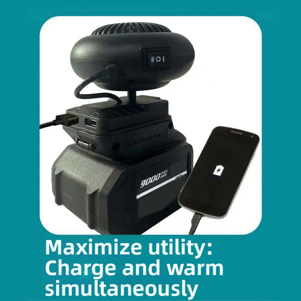 Rechargeable USB Car Heater Portable with Quick Heating and Anti Tip Protection for Use in Cars and Small Environments