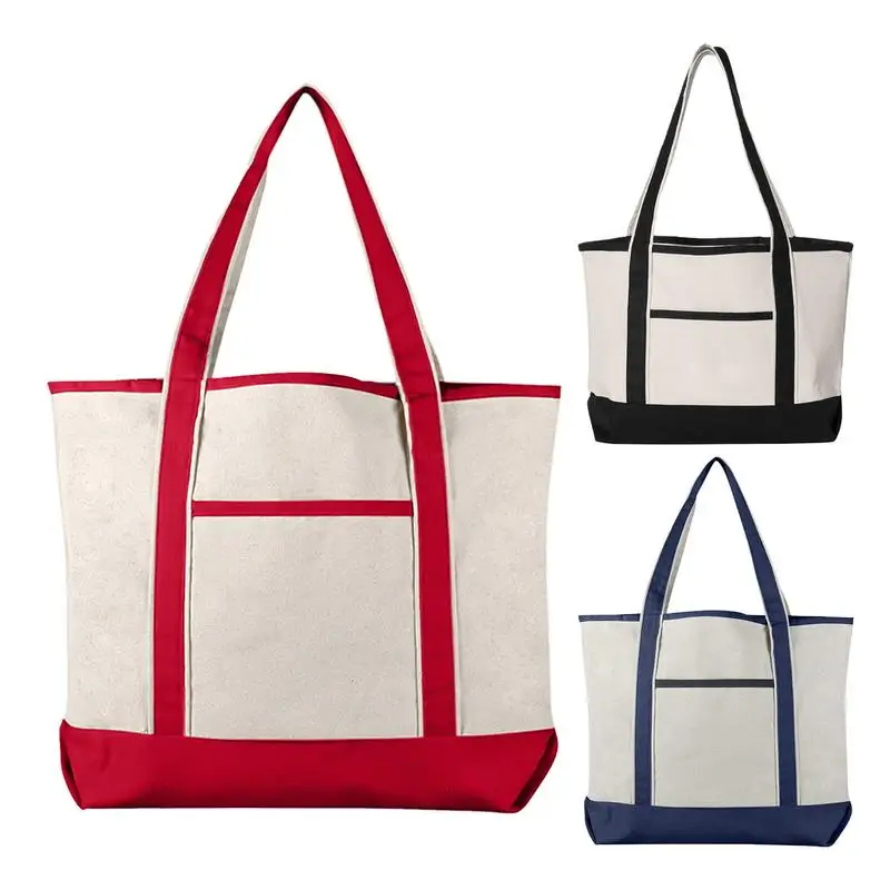 

Canvas Tote Bag Foldable Reusable Large Grocery Bags Large Capacity Casual Handbag for Travel Beach Camping Shopping Workout