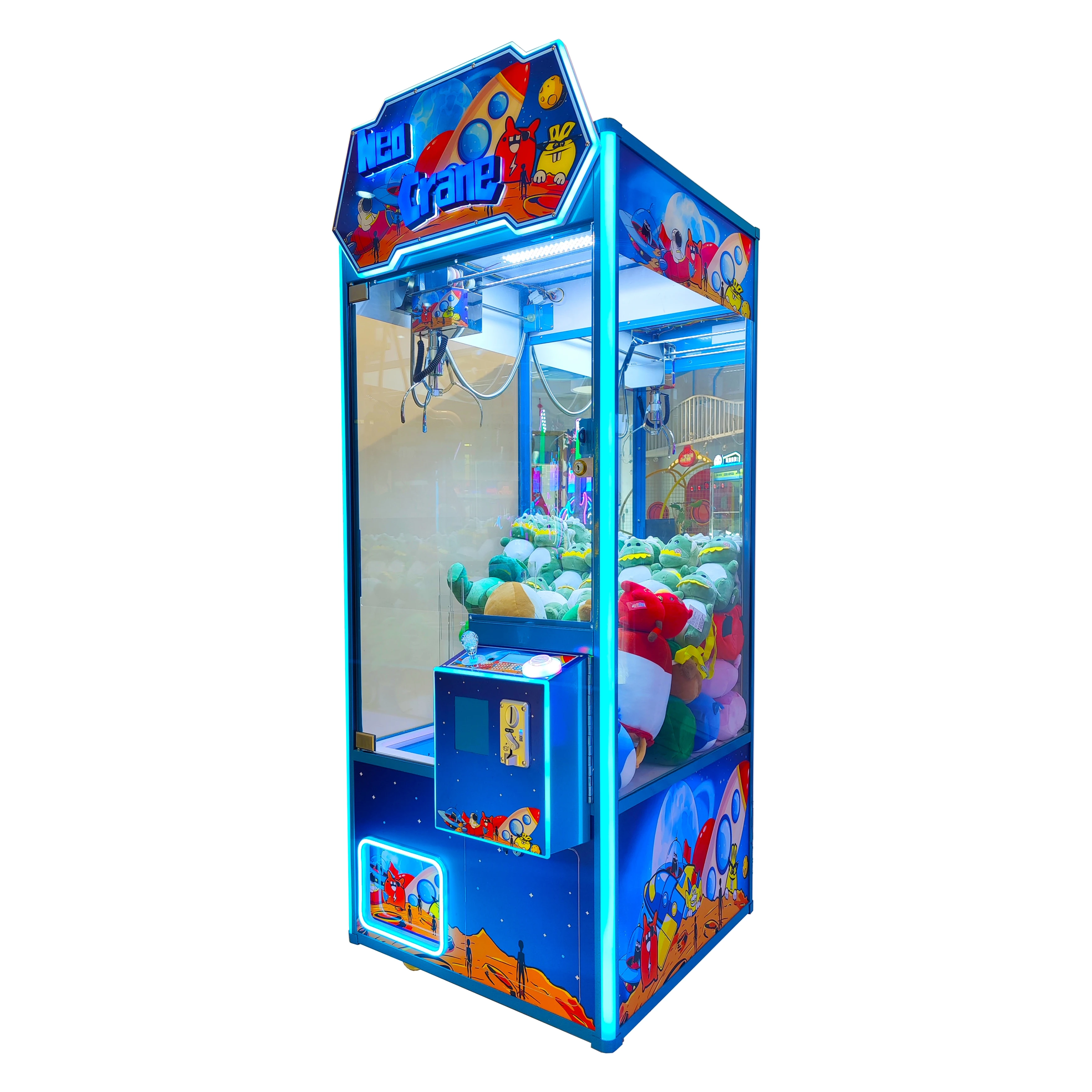 

НОВЫЙ Neo Crane, игрушка, плюшевая машина для венесурования когтей, игры с монетоприемником