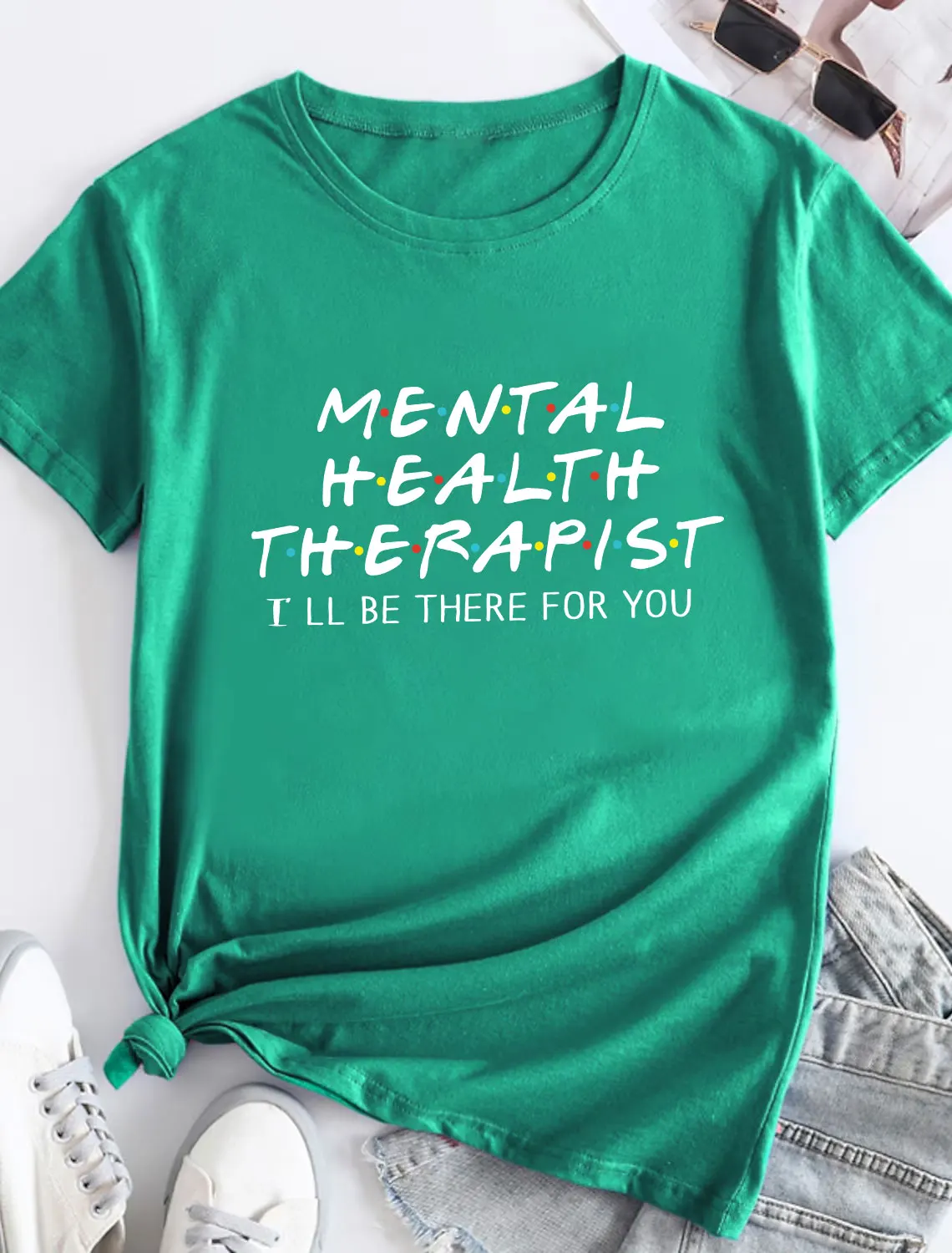 Mental Health Therapist Shirt 100%Cotton Casual O-Neck Women T Shirt Psychologist Shirts Counselor Gift Mental Health Tee