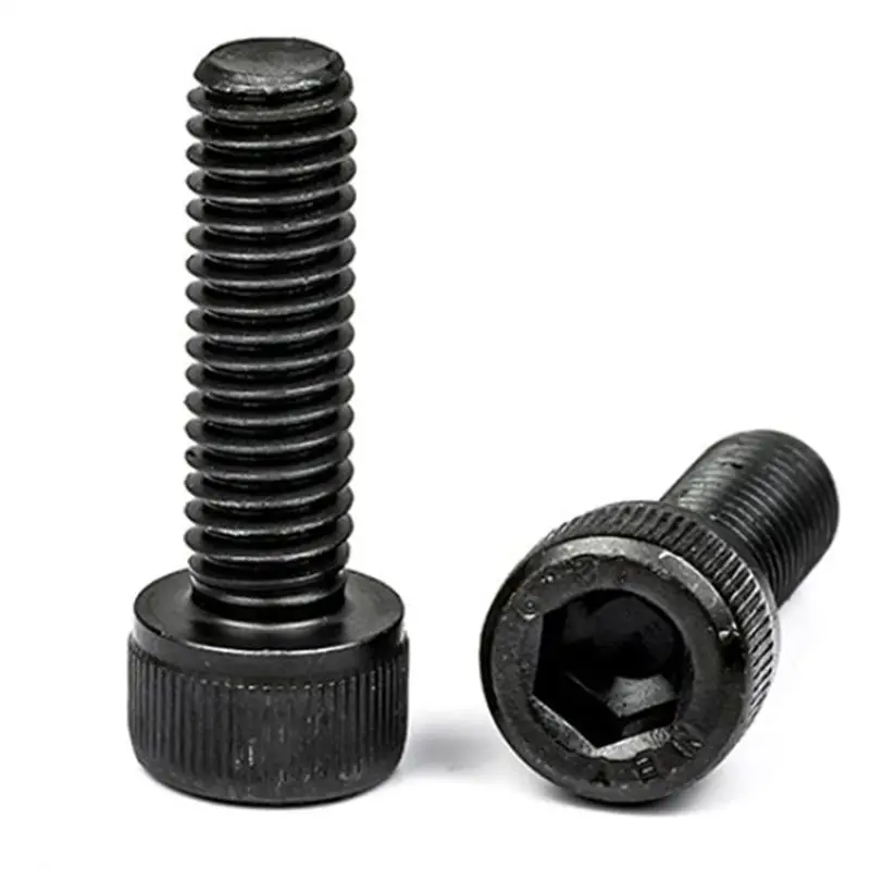 AA81-M3 Hex Socket Screw Set Kit Round Cap Head Screws DIN912 Bolts Nuts Assortment Kit Black 12.9 Grade