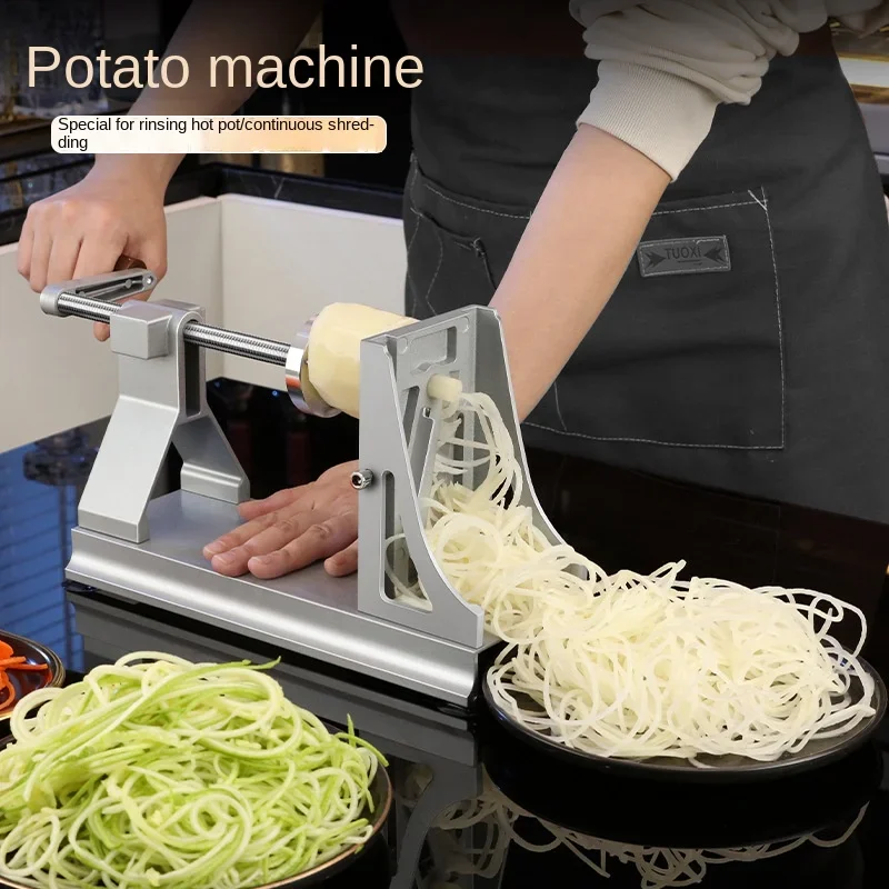 Multifunctional Rotating Shredded Potatoes Grater Thousand Wire Grater Turnip Strip Slice Hand-Cranking Slicer Flaker Commercial