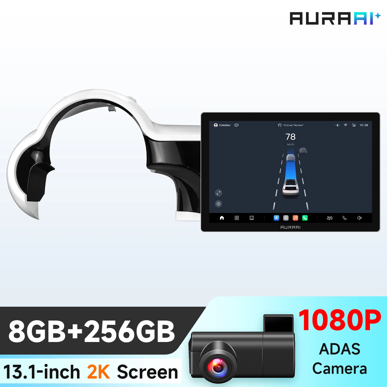 Hizpo 2K Scherm Draadloos Carplay Android Auto voor Renault Twingo 3 2014-2024 Auto-infotainment Multimediaspeler GPS Stereo Auto Intelligent Systeem AI Voice Smart QLED 2K Scherm 1920*1200 Autoradio