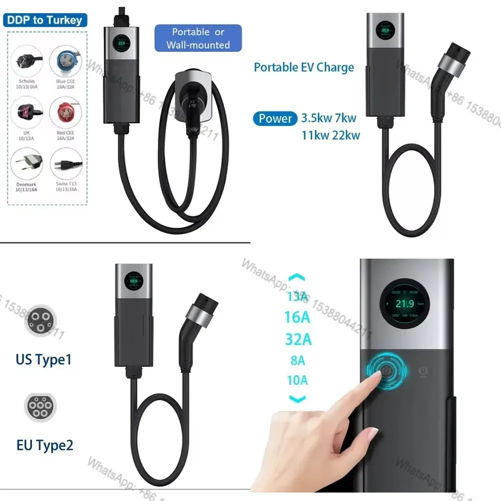 Hot Sale Tary EV-22kW OCPP Public EV Charger 16A 32A EV Charging Station 11kW Wallbox Public Fast Ev Charger