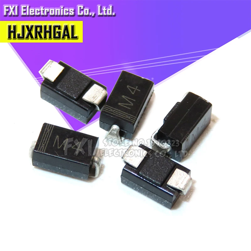 100PCS 1N4004 SMD DIODE M4 1A 400V IN4004 Gleichrichter Diode Neue original
