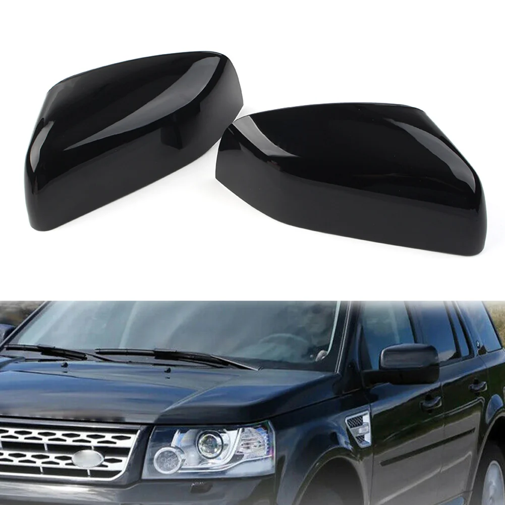 

1Pair Gloss Black Car Rearview Side Mirror Cover Cap Replacement For Land Rover LR4 LR2 Range Rover Sport Freelander 2