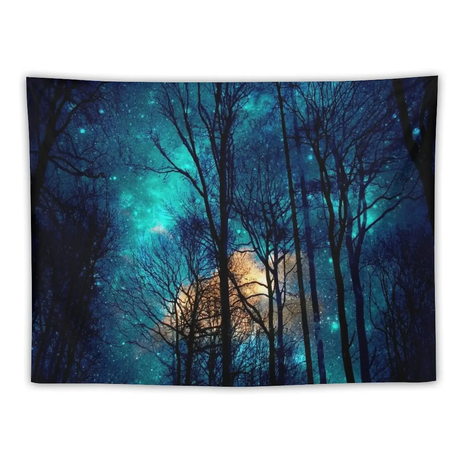 

emerald teal sky Tapestry Aesthetics For Room For Bedroom Tapestry