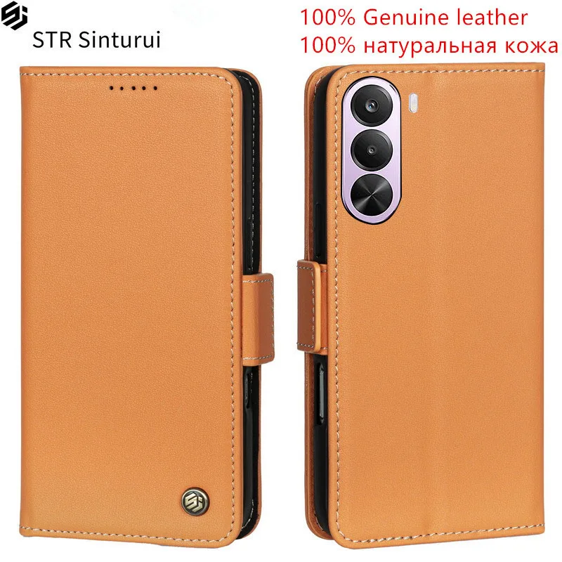 

STR Genuine leather Nappa grain card Slot Wallet Cover For Realme P4x P4 P3 Lite 4G P2 P1 Pro Ultra Flip shockproof phone Case