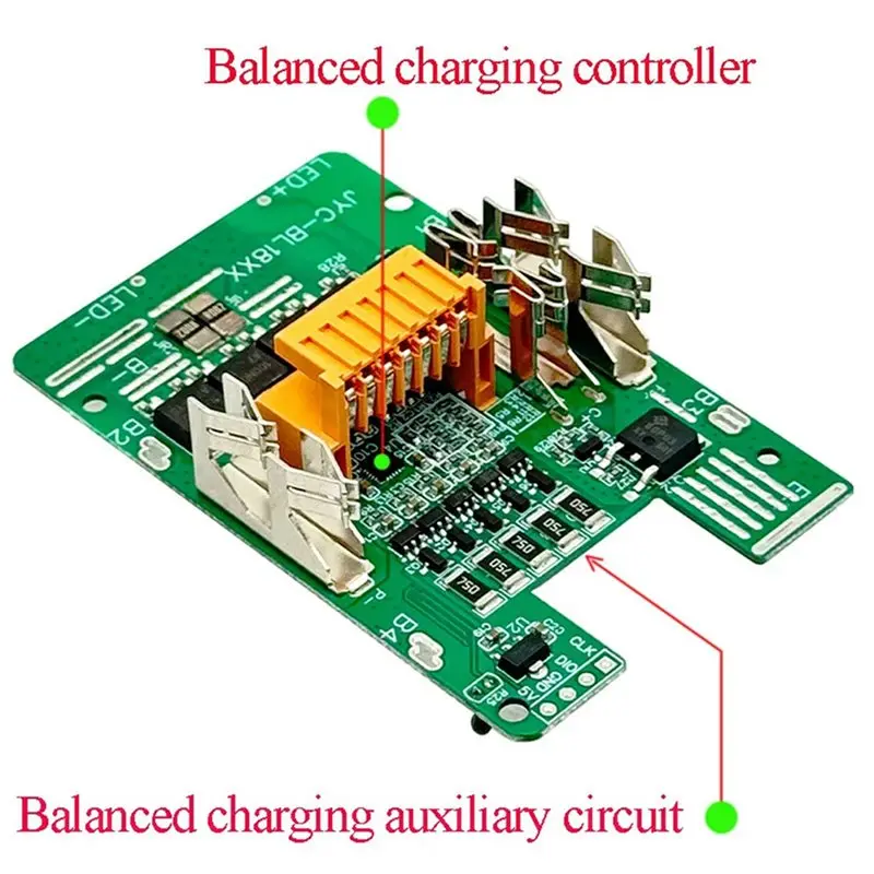 3X BL1890B Lithium Battery Case BMS PCB Balance Charging Board Shell For MAKITA 18V BL1860 9.0Ah LED Indicator - view 6