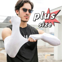 1 Pair Anti-sunburn Sleeve For Men Plus Size Uv Protection Arm Sleeves Sport Quick Dry Arm Cover Outdoor Sun Protection Supplies