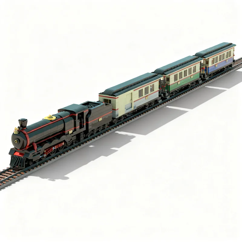3694pcs MOC Steam Train Train Model Building Blocks Toy Construction Christmas Gifts Education Kids Birthday Assemble Creative