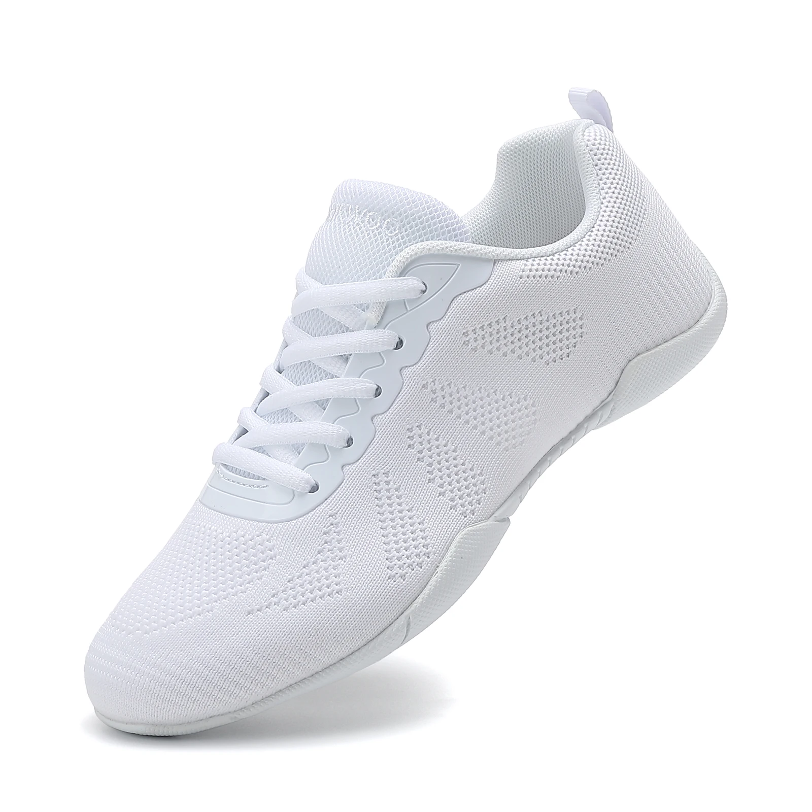 Womens White Cheer Shoes Professional Cheerleading Dance Footwear Lightweight Aerobics Sports Sneakers 2316