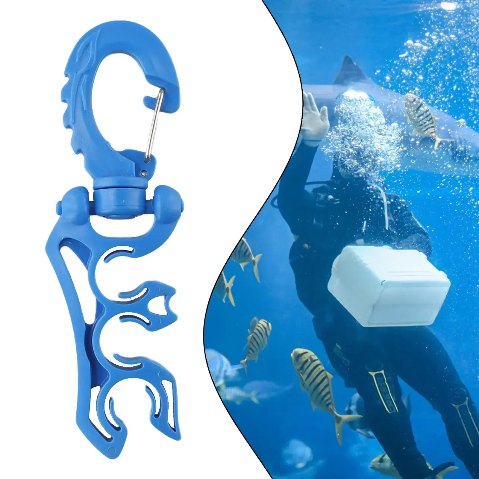 

Scuba Diving Clip Secures Your Diving Gear Dual BCD Hose Holder Double BCD Hose Holder Clip Snap Hook Safety Gear