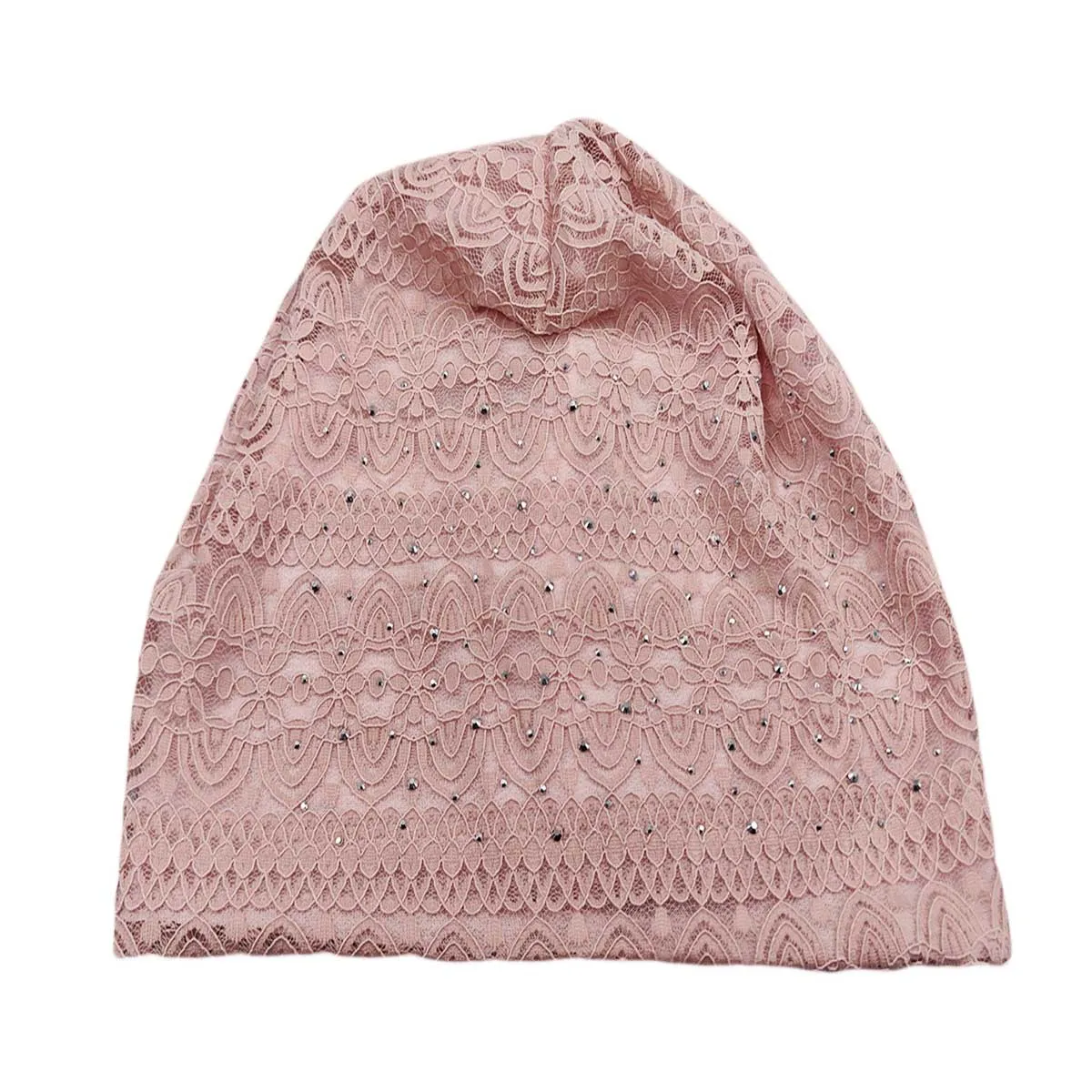 Frauen Warme Stricken Beanie Hut Weiche Frühling Herbst Schädel Hut Outdoor Spot Bohren Mode Mädchen Gorras Beanie Bequeme Hüte – Detail 4