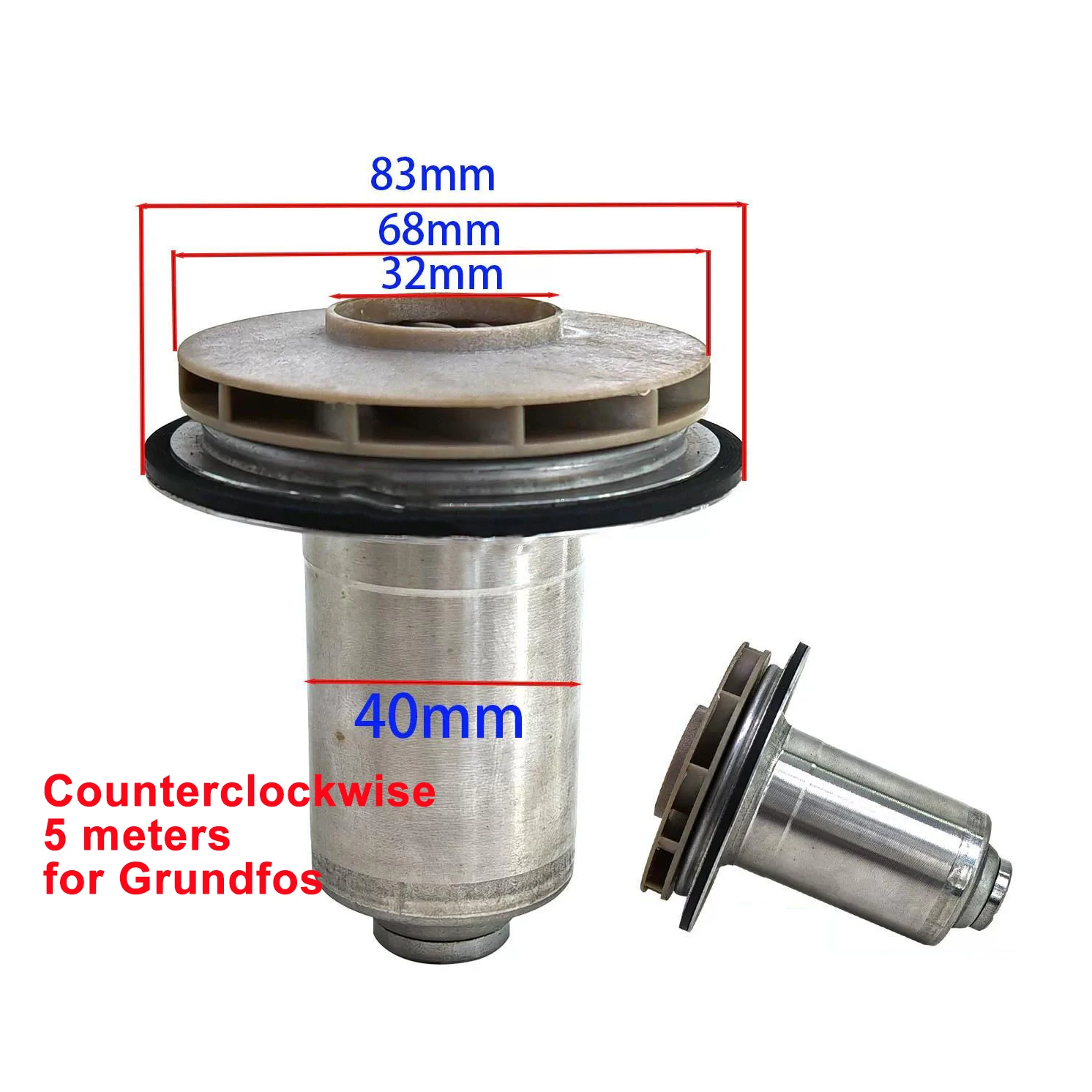 Wall Mounted Gas Boiler Circulating Pump Rotor Counterclockwise Rotor Diameter 40mm Impeller 68mm for Circulating Pump