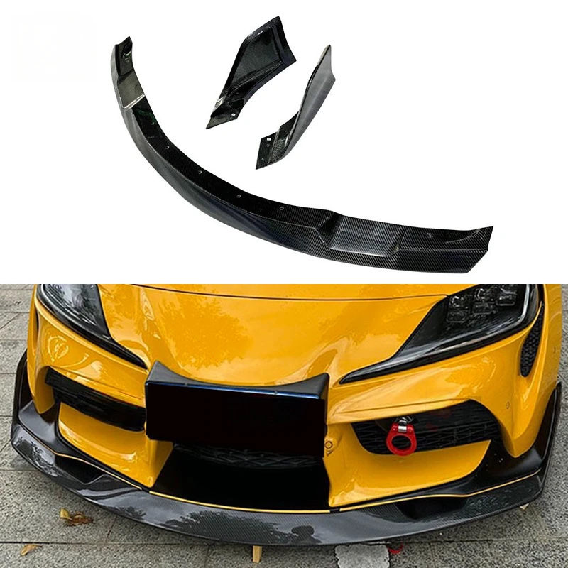 Suitable for Toyota Supra A90 A91 Carbon Fiber Lip Bull Devil AG Three-Stage Front Shovel Chin Diffuser