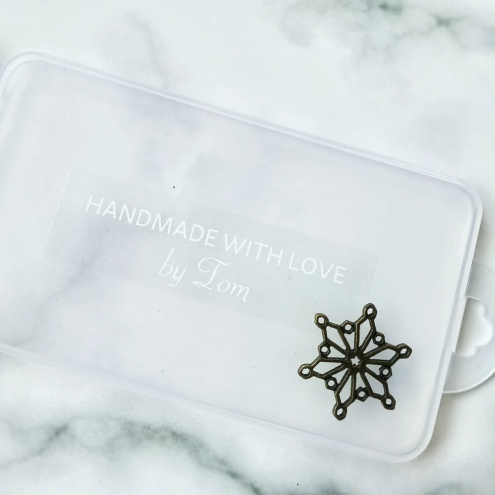 48pcs 20X70mm Customization Stickers Customization Of Transparent Stickers Hang Tags For Handmade Items Print With Name