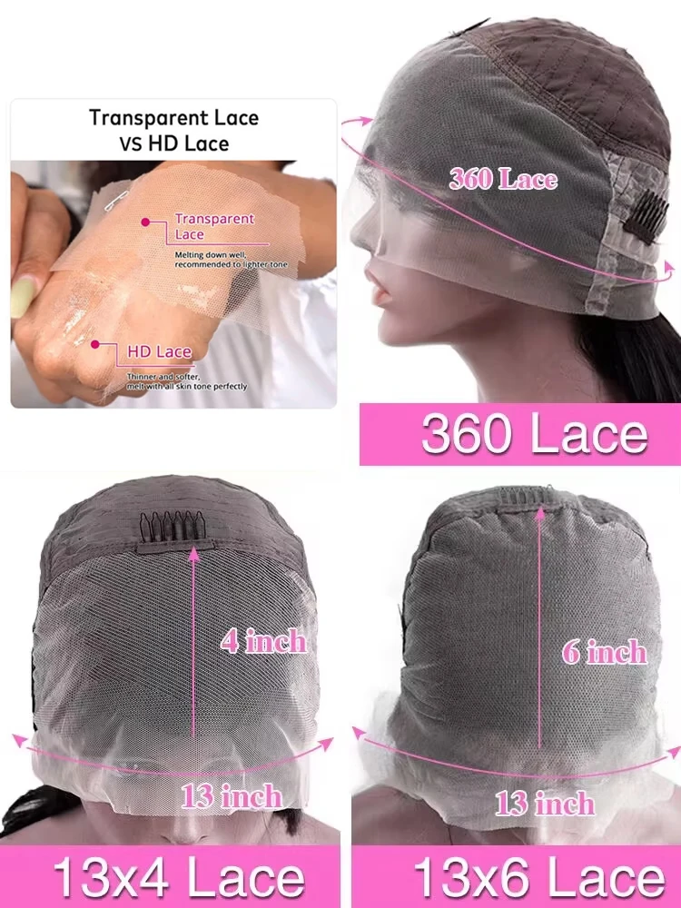 40 46 بوصة 200 الكثافة شعر مستعار أمامي للنساء السود البرازيلي الباروكات 13x6 العظام مستقيم HD الدانتيل الشفاف الجبهة خصلات الشعر المستعار الإنسان