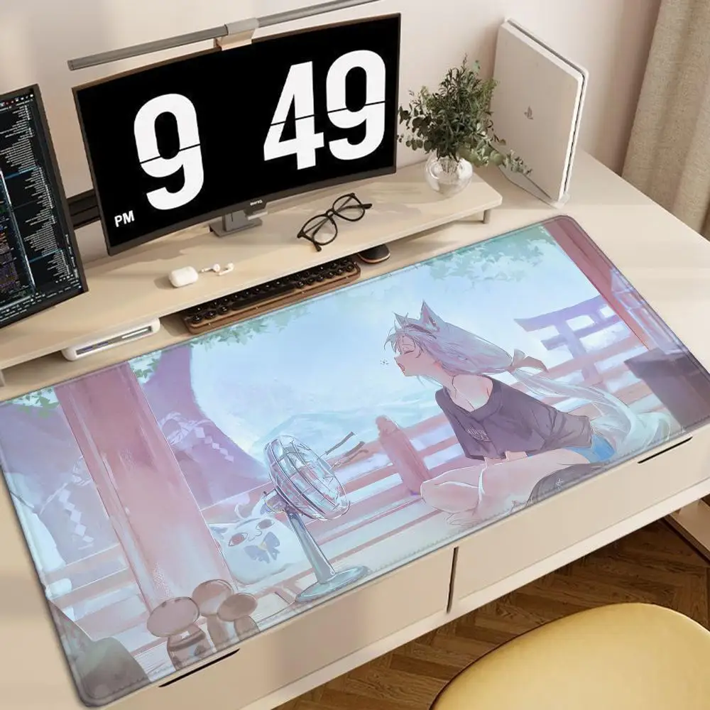 

Kawaii Cute Anime Shirakami Fubuki Mouse Pad Large Extended Mause Desktop Mats Gaming Accessories HD Student Writing Pad